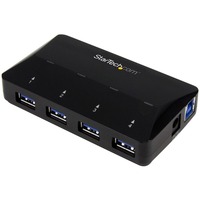 StarTech.com 4-Port USB 3.0 Hub plus Dedicated Charging Port - 1 x 2.4A Port - Desktop USB Hub and Fast-Charging Station - 5 Total USB Port(s) - 4 USB 3.0 Port(s) -