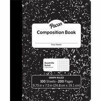 Pacon Marble Hard Cover Wide Rule Composition Book 200 Pages 100 Sheets 