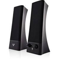 V7 Speaker System - 5 W RMS - Portable - Black - USB
