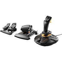 Thrustmaster T.16000M FCS Gaming Joystick, Gaming Throttle, Gaming Pedal - Cable - USB - PC - Black                                                                  