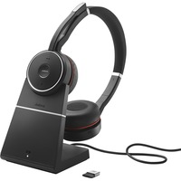 Jabra EVOLVE 75 MS Wireless Over-the-head Stereo Headset - Circumaural - 3048 cm - Bluetooth - 20 Hz to 20 kHz - Noise Canceling                                     