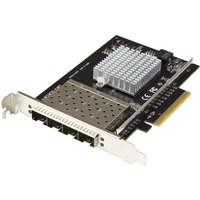 StarTech.com Quad Port 10G SFPplus Network Card - Intel XL710 Open SFPplus Converged Adapter - PCIe 10 Gigabit Fiber Optic Server NIC