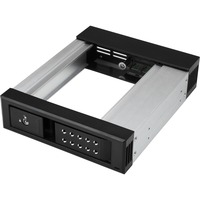 StarTech.com 5.25 to 3.5 Hard Drive Hot Swap Bay - Trayless - Aluminum - For 3.5" SATA/SAS Drives - Front Mount - SAS/ SATA Backplane - 1 x HDD Supported - 1 x 3.5"