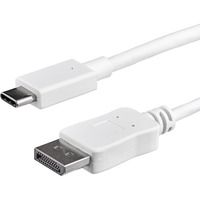 StarTech.com 3 ft / 1m USB C to DisplayPort Cable - USB C to DP Cable - 4K 60Hz - White - 3.3 ft. USB C to DisplayPort cable and adapter in-one- 4K DisplayPort cable