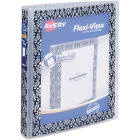 Avery Flexi-View Round Ring Binder; Navy Blue