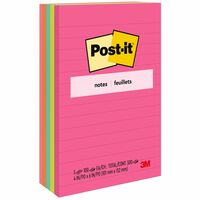 Post-it Notes Original Lined Notepads 100 - 4 x 6 - Rectangle