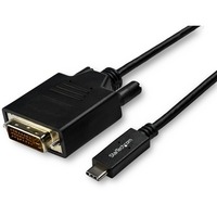 StarTech.com 3m / 10 ft USB-C to DVI Cable - USB 3.1 Type C to DVI - 1920 x 1200 - Black - 9.8 ft. / 3 m USB C to DVI cable and adapter in one- 1920 x 1200 DVI cable