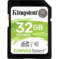 Kingston Canvas Select 32 GB SDHC - Class 10/UHS-I U1 - 80 MB/s Read - 10 MB/s Write