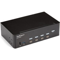 StarTech.com 4-Port Dual Monitor HDMI KVM Switch with Audio And USB 3.0 hub - 4K 30Hz -                                                                                