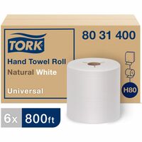 Paper Towel Rolls, Natural, 8 x 600 ft, Embossed, 2 Core, 12