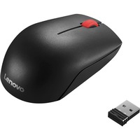 Lenovo Essential Mouse - Radio Frequency - USB - Optical - 3 Button(s) - Black - 1000 dpi - Symmetrical