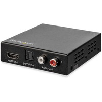 StarTech.com 4K HDMI Audio Extractor with 40K 60Hz Support - HDMI Audio De-embedder - HDR - Toslink Optical Audio - Dual RCA Audio - HDMI Audio - Supports the latest