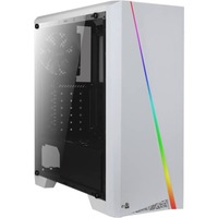 AeroCool Cylon Computer Case - ATX, Micro ATX, Mini ITX Motherboard Supported - Mid-Tower - SPCC, Tempered Glass, White                                              