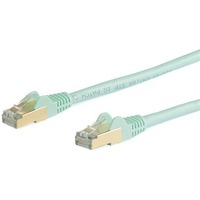 StarTech.com 10m CAT6a Ethernet Cable - Aqua - RJ45 Snagless Connectors - CAT6a STP Cord - Copper Wire