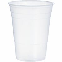 SOLO Cup Company Plastic Party Cold Cups, 16 oz, Clear, 100 pack