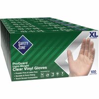 Safety Zone Powder Free Clear Vinyl Gloves GVP9-XL-HH | Bulk