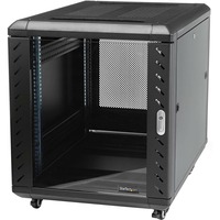 StarTech.com 4-Post 18U Server Rack Cabinet, 19 Data Rack Cabinet for  Computer / IT Equipment, Half-Height Network Rack