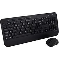 V7 CKW300UK Keyboard And Mouse - QWERTY - English UK - Wireless RF 2.40 GHz - Keyboard/Keypad Color: Black
