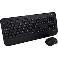 V7 CKW300UK Keyboard & Mouse - QWERTY - English (UK) - Wireless RF 2.40 GHz - Keyboard/Keypad Color: Black