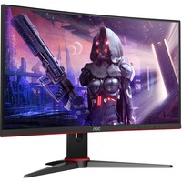 AOC C24G2AE 23.6inch Full HD Curved Screen WLED 165Hz Gaming LCD Monitor - 16:9 - Black Red                                                                             