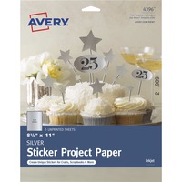 Permanent Sticker Project Paper, 8-1/2 x 11, Inkjet Printer, 7