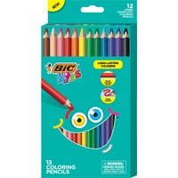 BIC® Kids Coloring Combo Pack in Durable Case, 12 Each: Colored Pencils,  Crayons, Markers