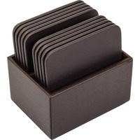 Dacasso Chocolate Brown Leather Square Coaster