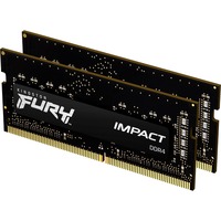 Kingston FURY Impact RAM Module for Notebook - 16 GB (2 x 8GB) - DDR4-2666/PC4-21333 DDR4 SDRAM - 2666 MHz - CL15 - 1.20 V - 260-pin - SoDIMM