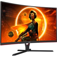 AOC AGON C32G3AE 31.5" Full HD Curved Screen WLED Gaming LCD Monitor - 16:9 - Red, Textured Black