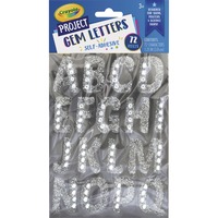 Crayola Sparkling Gems Sticker Letters - Self-adhesive - 72 / Pack