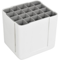 Deflecto White Caddy Organizer with Small Medium and Large Compartments