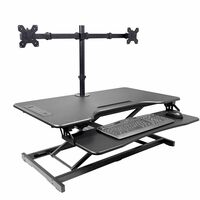 Rocelco Electric Desk Riser & Dual Monitor Mount