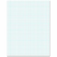 8 1/2 x 11 50 Sheets White TOPS 33041 Quadrille Pads 4 Squares/Inch