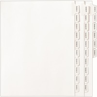 Exacompta Guildhall 25 Part White Dividers A4 – 11 Punched Holes – MWD1-25Z