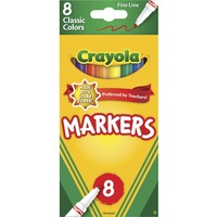 Crayola Thinline Washable Markers - Fine Marker Point - Black, Blue, Blue  Lagoon, Brown, Gray, Green, Orange, Pink, Red, Sandy Tan, Violet,  Water  Based Ink - 12 / Set - Thomas Business Center Inc