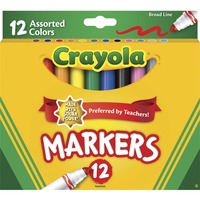 Crayola Thinline Washable Markers - Fine Marker Point - Black, Blue, Blue  Lagoon, Brown, Gray, Green, Orange, Pink, Red, Sandy Tan, Violet,  Water  Based Ink - 12 / Set - R&A Office Supplies