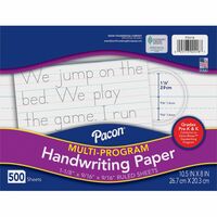 School Smart Ruled Cursive Handwriting Paper with Margin, 8 x 10-1/2  Inches, 500 Sheets