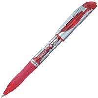 EnerGel EnerGel Deluxe Liquid Gel Pen - Medium Pen Point - 0.7 mm Pen Point  Size - Refillable - Red Gel-based Ink - Silver Barrel - 1 Each - Business  World VI