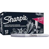 Sharpie Metallic Permanent Markers Fine Point Silver 36/Pack (9597) 61659 