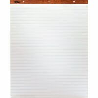 Post-it® Flip-Chart Pad - 30 Sheets - Plain - Stapled - 18.50 lb Basis  Weight - 25 x 30 - 35.80 x 25.2 x 1.8 - White Paper - Repositionable,  Bleed Resistant
