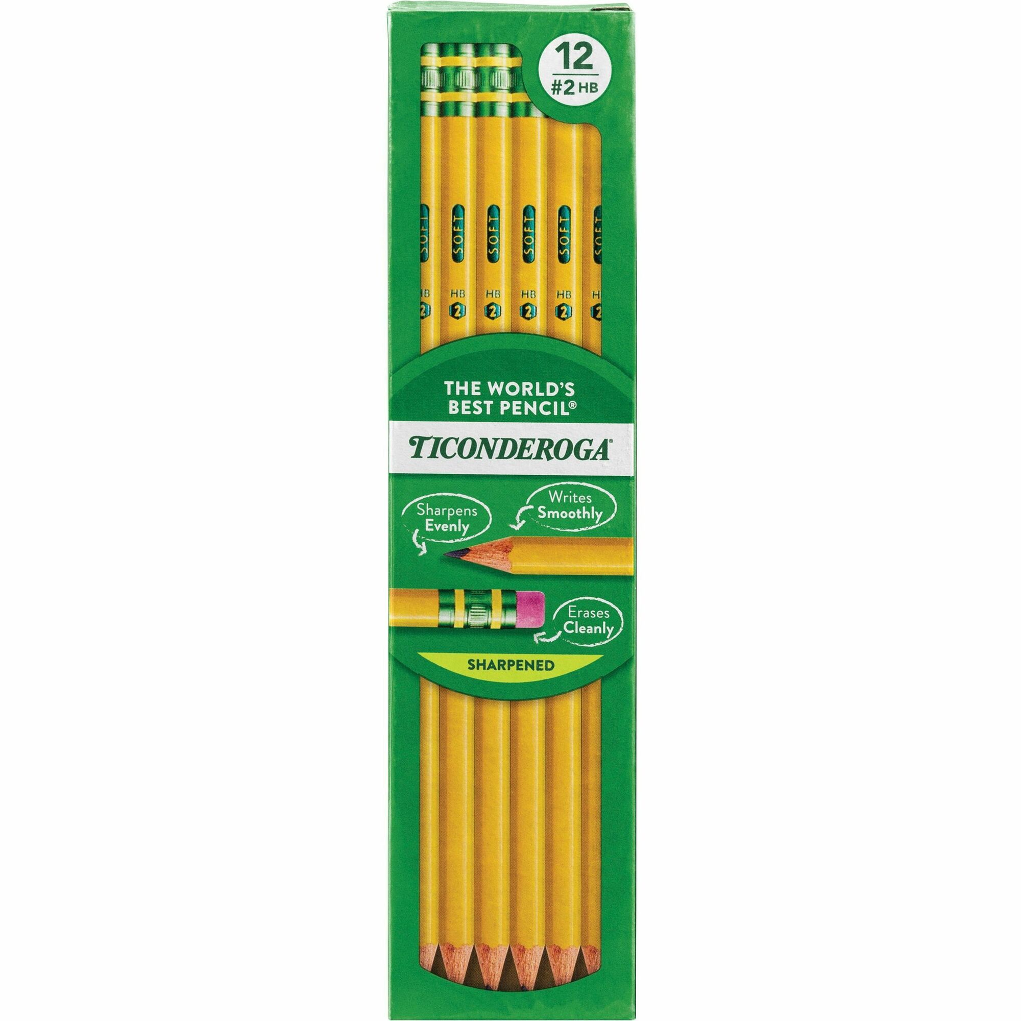Ticonderoga　Presharpened　Metro　Supplies　No.　Pencils　Pencils　Dixon　#2　Ticonderoga　Lead　Yellow　Cedar　Barrel　Dozen　Company