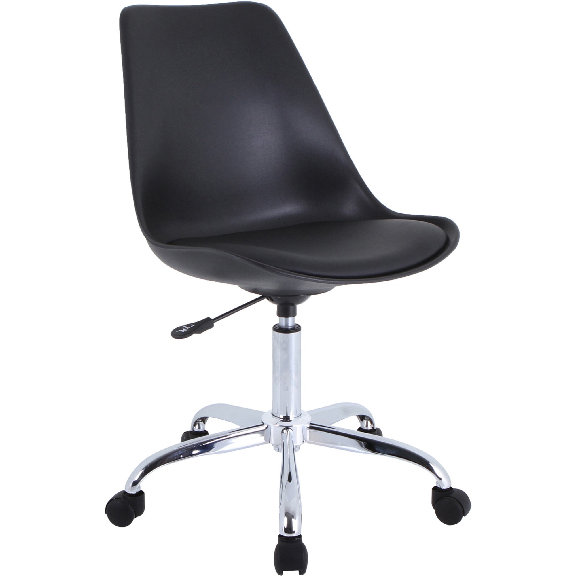 Lorell Classroom Adjustable Height Padded Mobile Task Chair Black