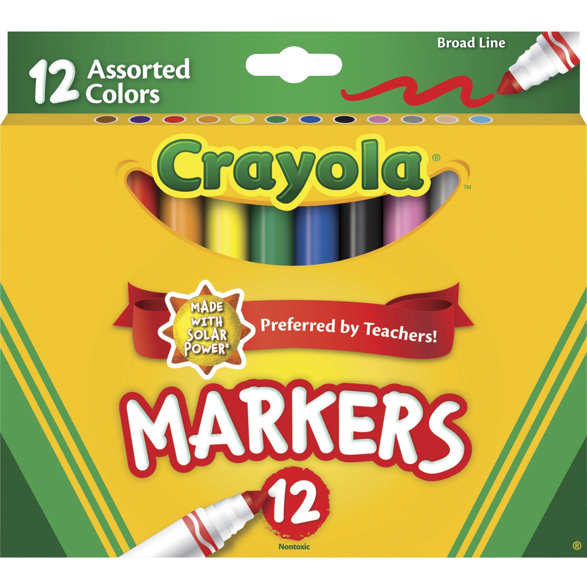 Crayola　Classic　Violet,　Marker　Crayola,　Bl　Colors　Broad　Conical　Point　Broad　Brown,　Marker　Line　Orange,　Markers　Markers　Green,　Point　Yellow,　ASB　Style　Assorted,　LLC　Blue,　Midsouth