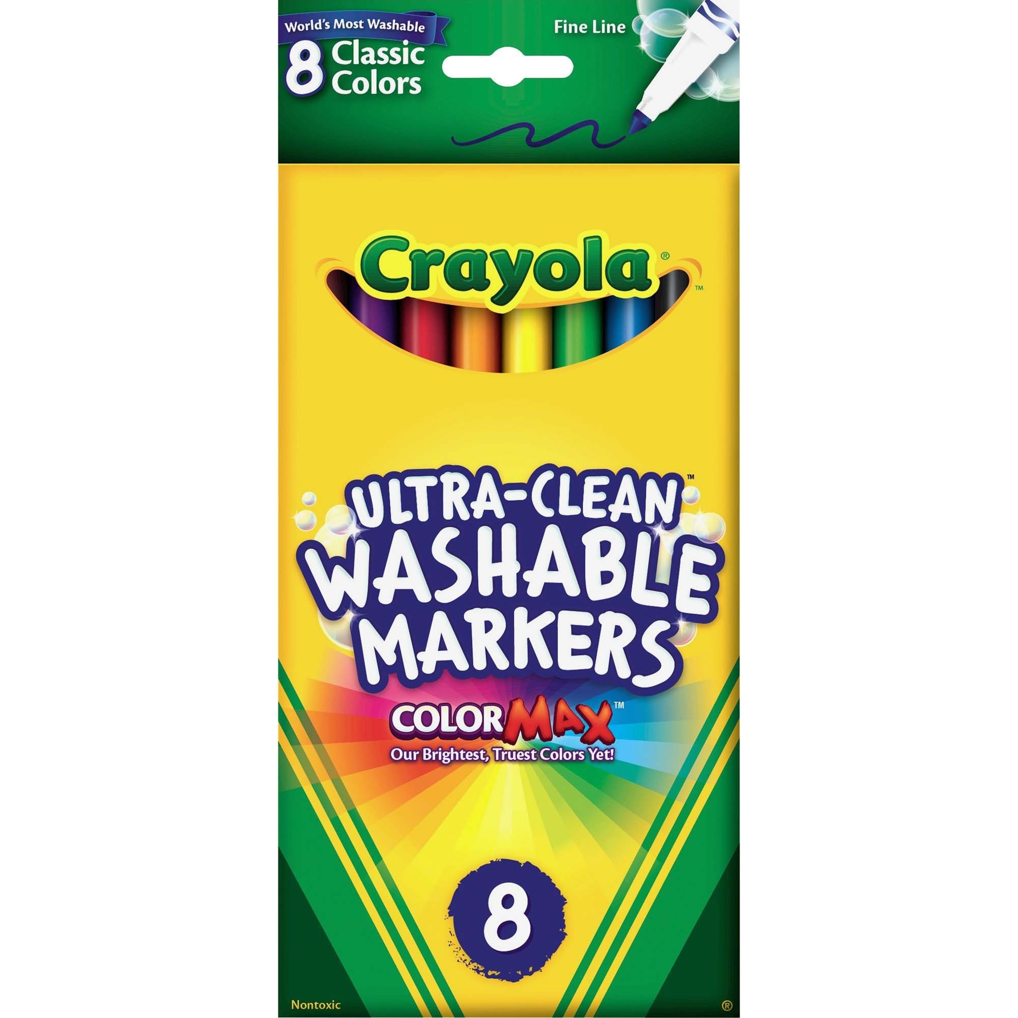 Crafts　Office　Set　Reidsville's　Brown,　Style　Orange,　Green,　LLC　Washable　Marker　Point　Crayola　Black　Yellow,　Crayola,　Arts　B　Broad　Conical　Red,　Marker　Water　Violet,　Point　Blue,　Marker　Classic　City