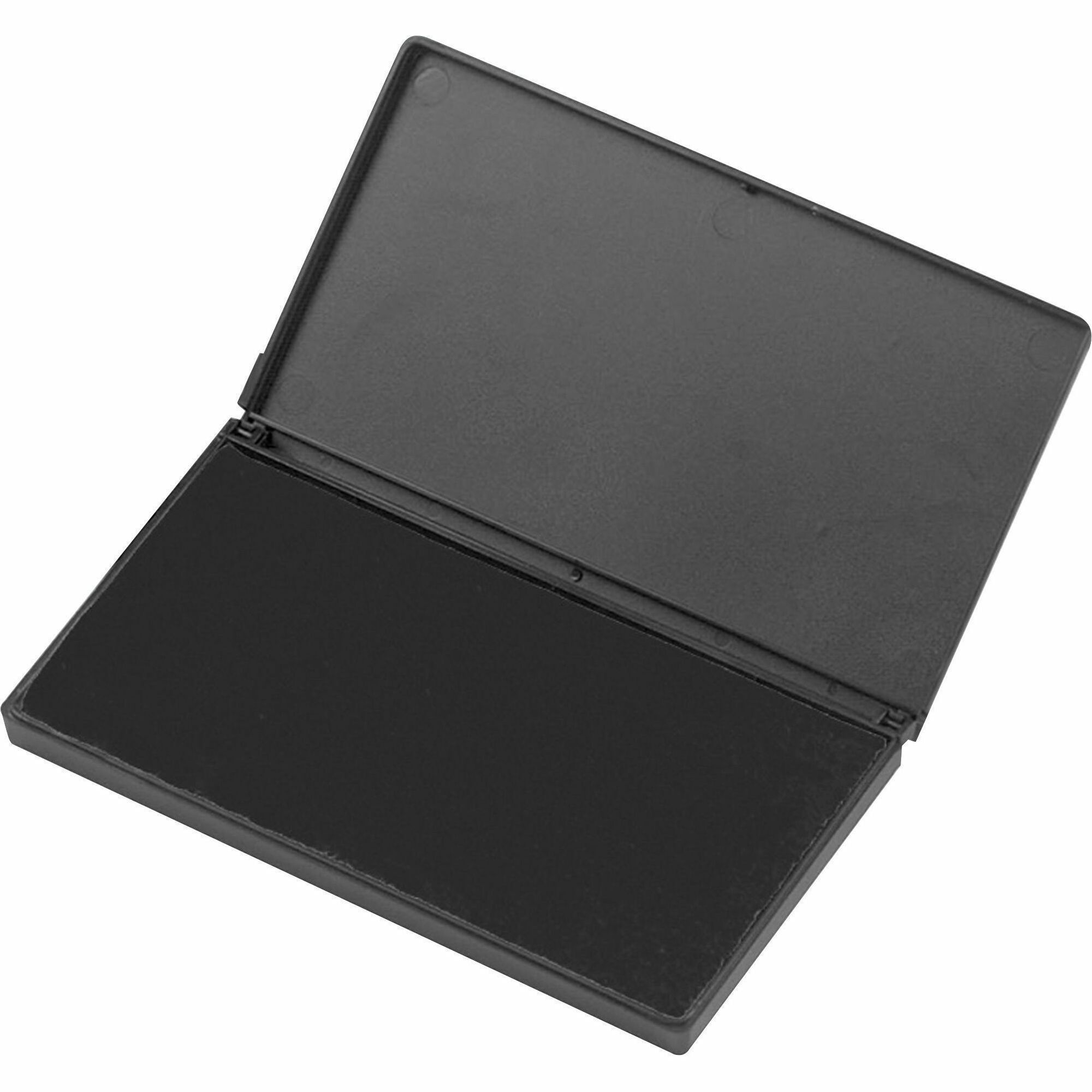 CLI Nontoxic Foam Ink Pads - 1 Each - 2.8 Width x 4.3 Length - Foam Pad -  Black Ink - Black