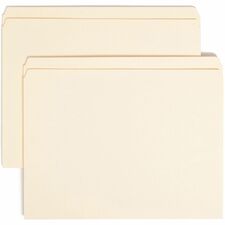 Smead Reinforced Straight Tab Cut Recycled File Folders - Manila - Top Tab - Case of 100