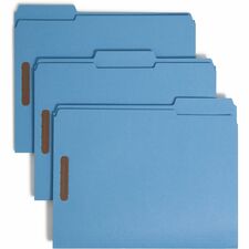 Smead Fastener File Folders with Reinforced Tab - Blue - Case of 50