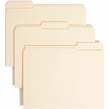 Smead 1/3-Cut Reinforced Tab File Folders with Fastener - Case of 50 Folders