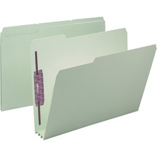 Smead 1/3 Tab Cut Letter Recycled SafeSHIELD Fastener Folder - 3" Expansion - Case of 25