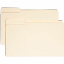 Smead 1/3 Tab Cut Legal Recycled File Folders - Manilla - Top Tab - Left Tabs - Case of 100